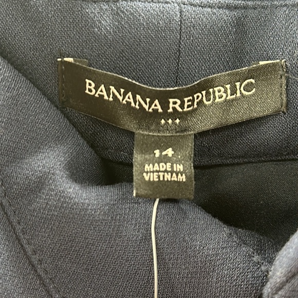 NEW Banana Republic Belted Pencil Skirt Navy Blue Size 14 - Picture 7 of 10